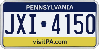 PA license plate JXI4150