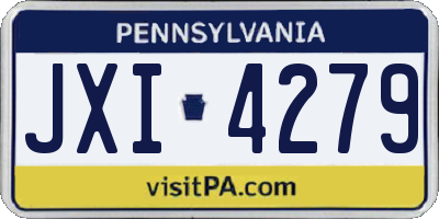 PA license plate JXI4279