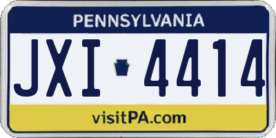 PA license plate JXI4414