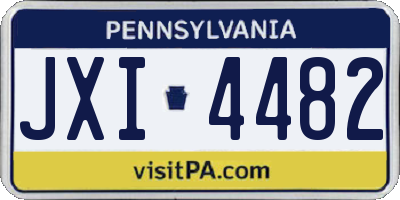 PA license plate JXI4482