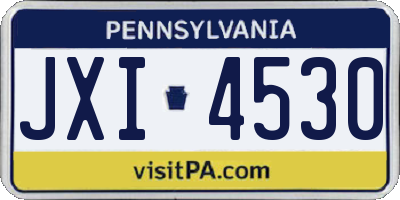 PA license plate JXI4530