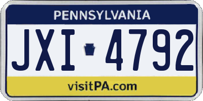 PA license plate JXI4792