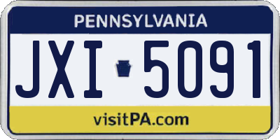 PA license plate JXI5091