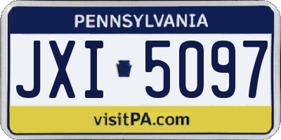 PA license plate JXI5097