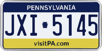 PA license plate JXI5145