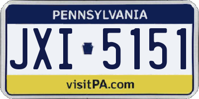 PA license plate JXI5151