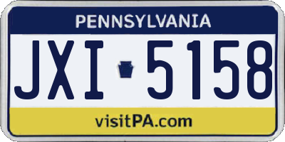 PA license plate JXI5158