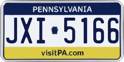 PA license plate JXI5166