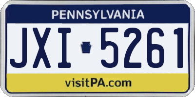 PA license plate JXI5261