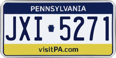 PA license plate JXI5271