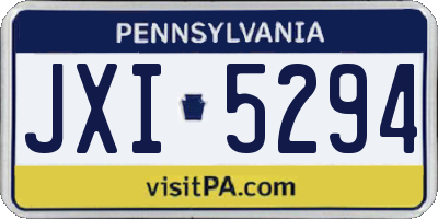 PA license plate JXI5294