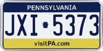 PA license plate JXI5373