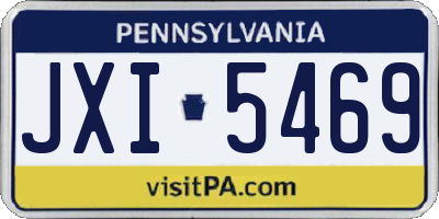 PA license plate JXI5469