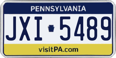 PA license plate JXI5489
