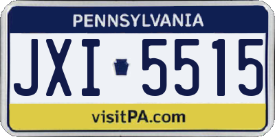 PA license plate JXI5515