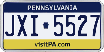PA license plate JXI5527