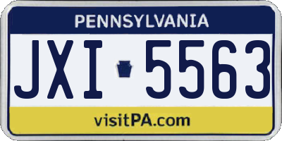 PA license plate JXI5563