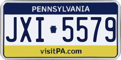 PA license plate JXI5579