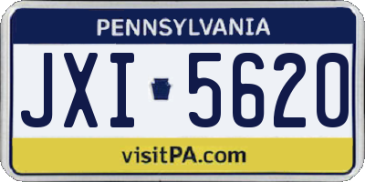 PA license plate JXI5620