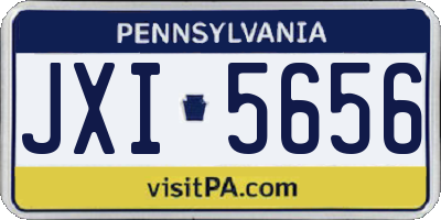 PA license plate JXI5656