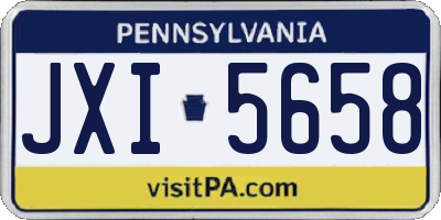 PA license plate JXI5658