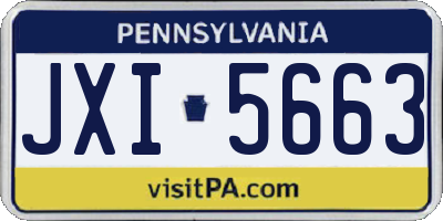 PA license plate JXI5663