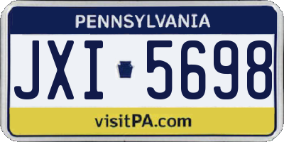 PA license plate JXI5698