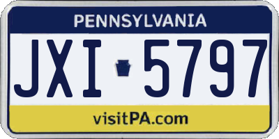 PA license plate JXI5797