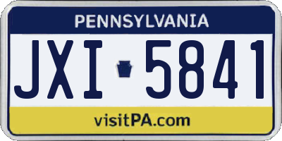 PA license plate JXI5841