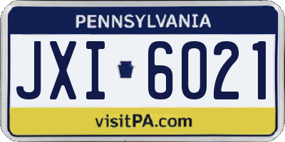 PA license plate JXI6021