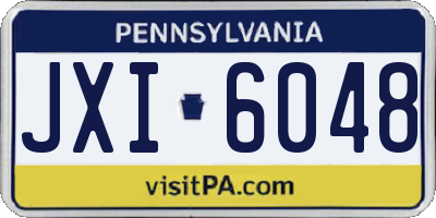 PA license plate JXI6048