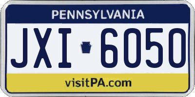 PA license plate JXI6050
