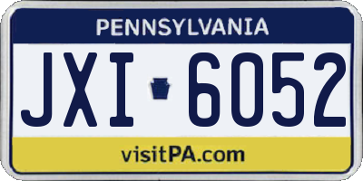 PA license plate JXI6052