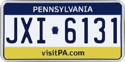 PA license plate JXI6131