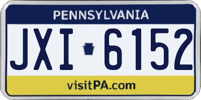 PA license plate JXI6152