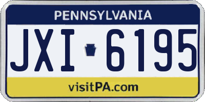 PA license plate JXI6195
