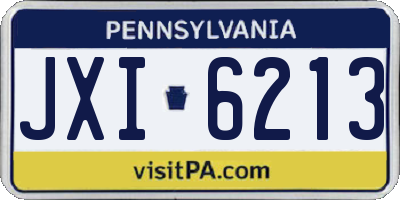 PA license plate JXI6213