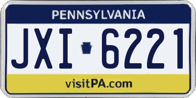 PA license plate JXI6221