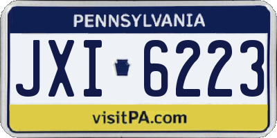 PA license plate JXI6223