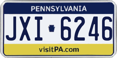 PA license plate JXI6246
