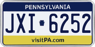 PA license plate JXI6252