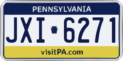 PA license plate JXI6271