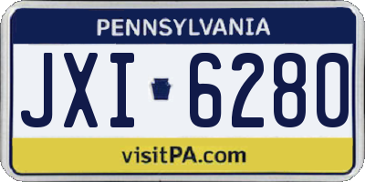PA license plate JXI6280