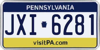 PA license plate JXI6281