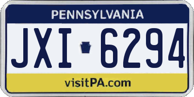 PA license plate JXI6294