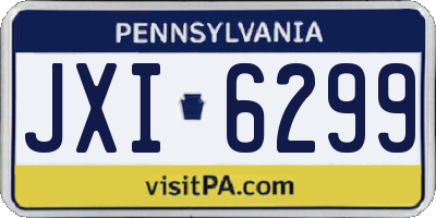 PA license plate JXI6299