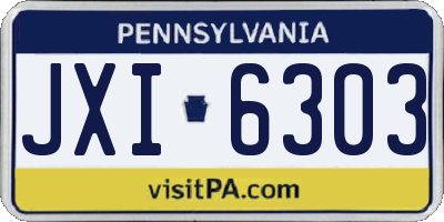 PA license plate JXI6303