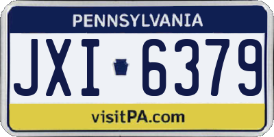 PA license plate JXI6379