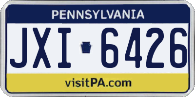 PA license plate JXI6426