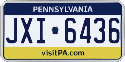 PA license plate JXI6436